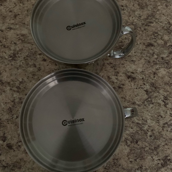 Set Of 2 Cuisinox Double Insulated Beer Mugs HOWLING WOLF BREWERY ROBERT LISA - Picture 9 of 9